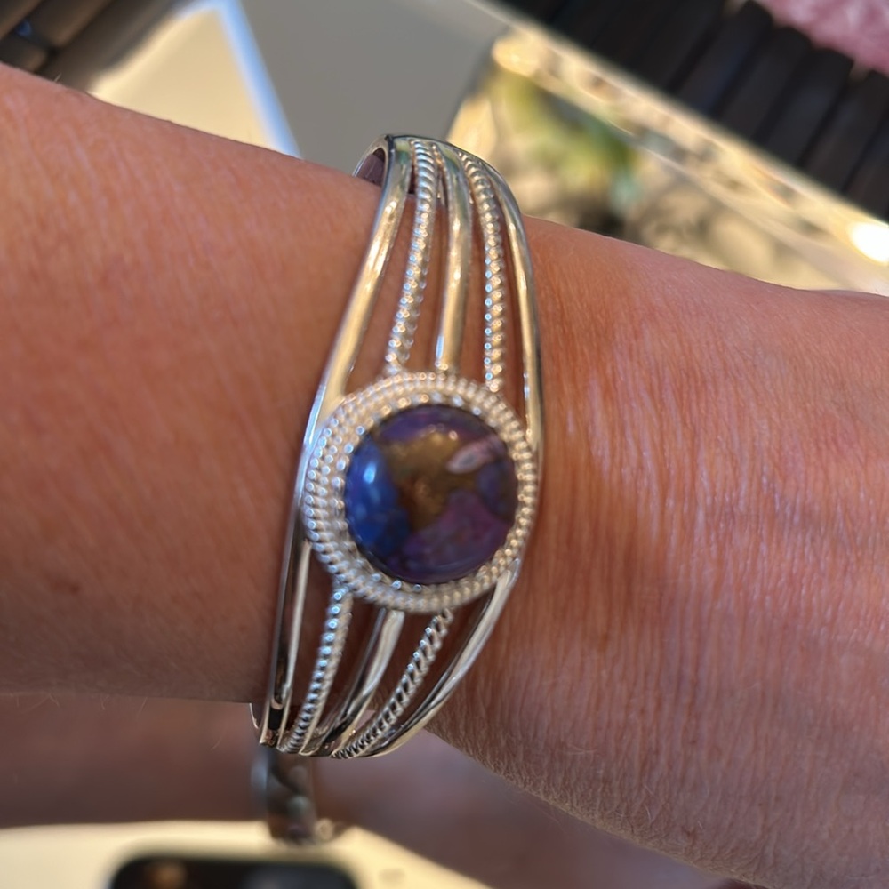 Silpada Amethyst Sterling Silver Bracelet New